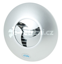 Dizajnový kruhový tichý ventilátor ICON 15 strieborný
