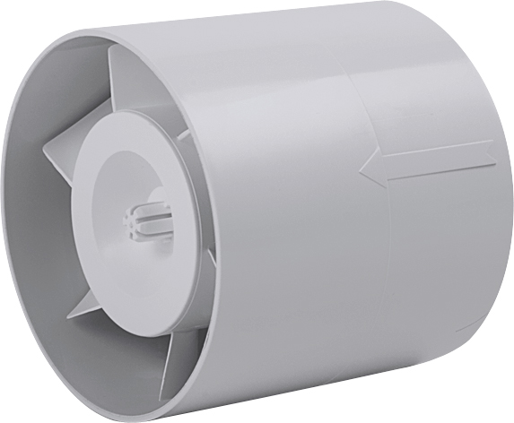Tubo 100 plast - Potrubný ventilátor tubo 100 plast - odvetranie šatne, malé miestnosti