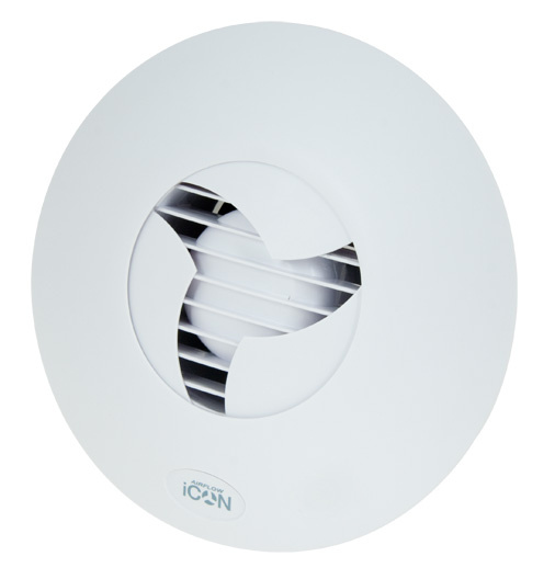 Airflow ICON 30 biely - Dizajnový kruhový tichý ventilátor ICON 30 biely