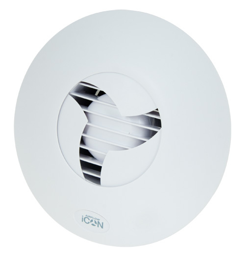 Airflow ICON 30 biely - Dizajnový kruhový tichý ventilátor ICON 30 biely