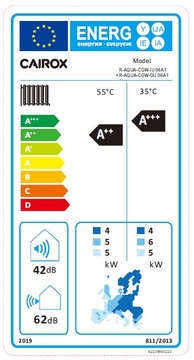 Vonkajšia jednotka pre tepelné čerpadlo R-AQUA SPLIT, R-AQUA/CGW-OU/06A1 - Energetický štítok 6kW