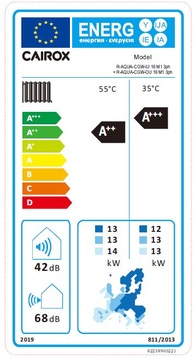 Tepelné čerpadlo voda/vzduch R-AQUA SPLIT, R-AQUA/CGW-IU/16M1-3ph - Energetický štítok 16kW_3f