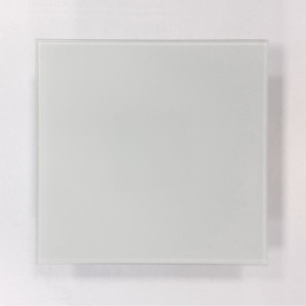 Sklenený ventil, štvorcový, matný 100mm - Sklenený dizajnový ventil, štvorcový, matný