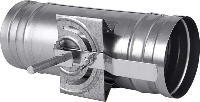 Regulačná klapka KSK 100, kovové ovládanie - Kruhová regulačná klapka KSK 100, kovové ručné ovládanie
