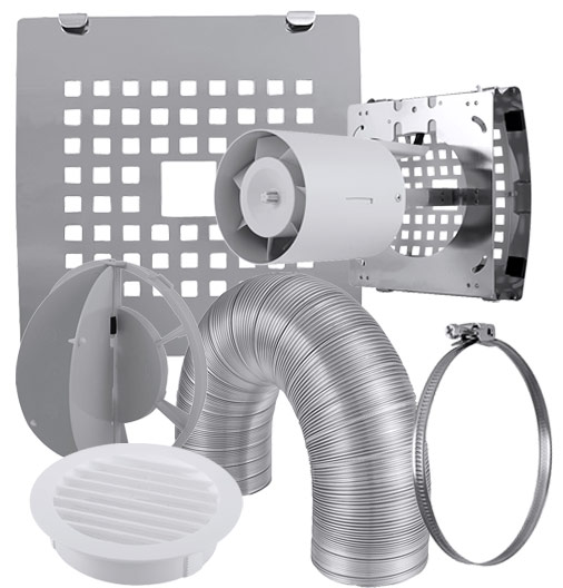 Ventilátor do kúpeľne - samoinštalačný sada - Ventilátor do kúpeľne - samoinštalačný sada